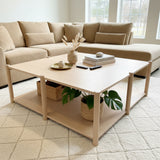 Dowel Furniture Loma Cerused Oak COFFEE/COCKTAIL TABLE 48Wx48Dx16H