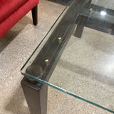 Room & Board Metal Parsons Rectangular Glass Top COFFEE/COCKTAIL TABLE 46Wx26Dx18H