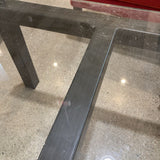 Room & Board Metal Parsons Rectangular Glass Top COFFEE/COCKTAIL TABLE 46Wx26Dx18H