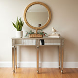 Paneled Mirrored Console CONSOLE TABLE 48w19d35h