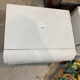 Homary Humply Faux Leather 2-Drawer w/ USB NIGHTSTAND White 20w16d16h