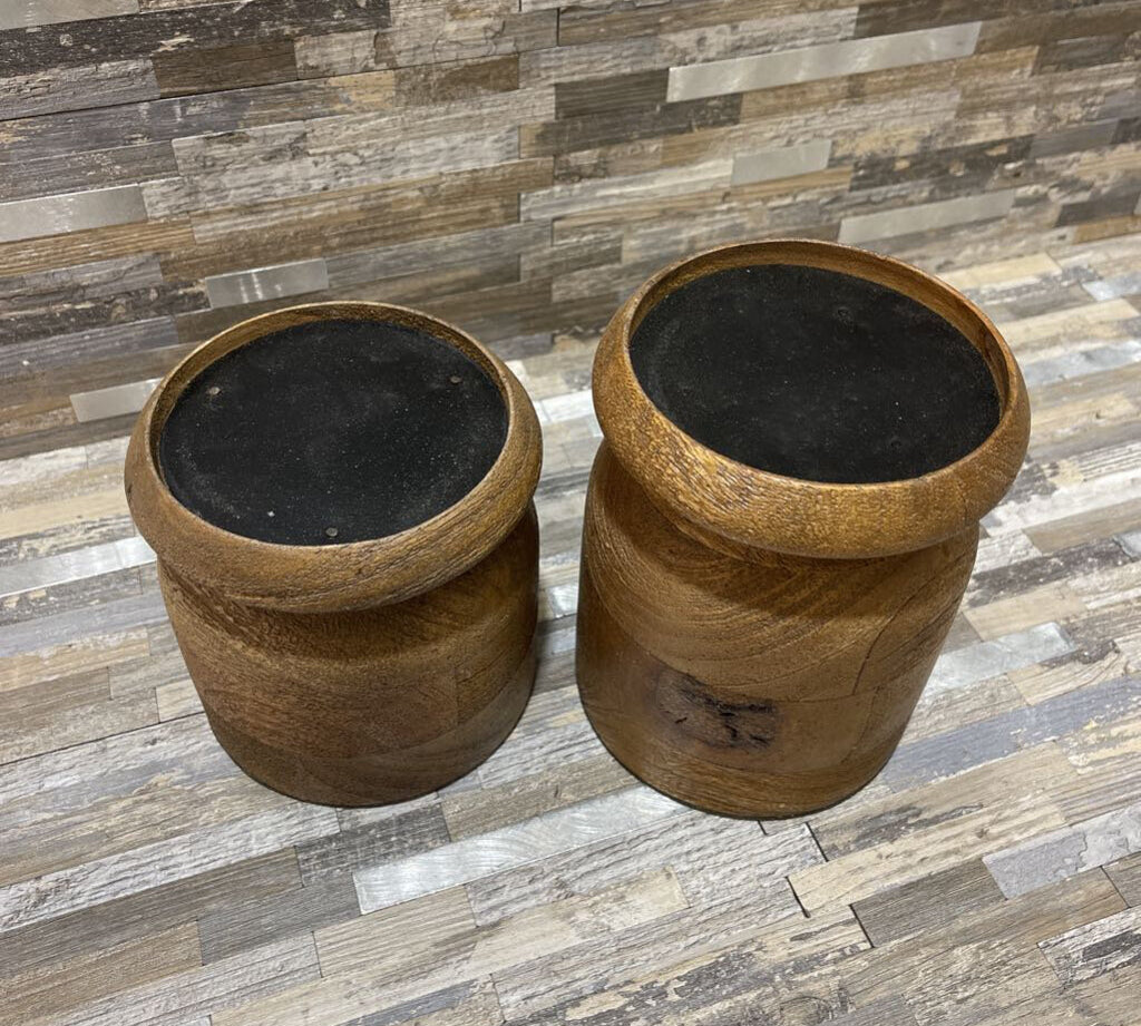 2pc Set Allium Round Candle Holder Weathered ACCESSORIES 5Wx6H tallest