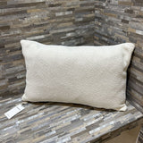 White Boucle Outdoor Lumbar Pillow ACCESSORIES 24x16