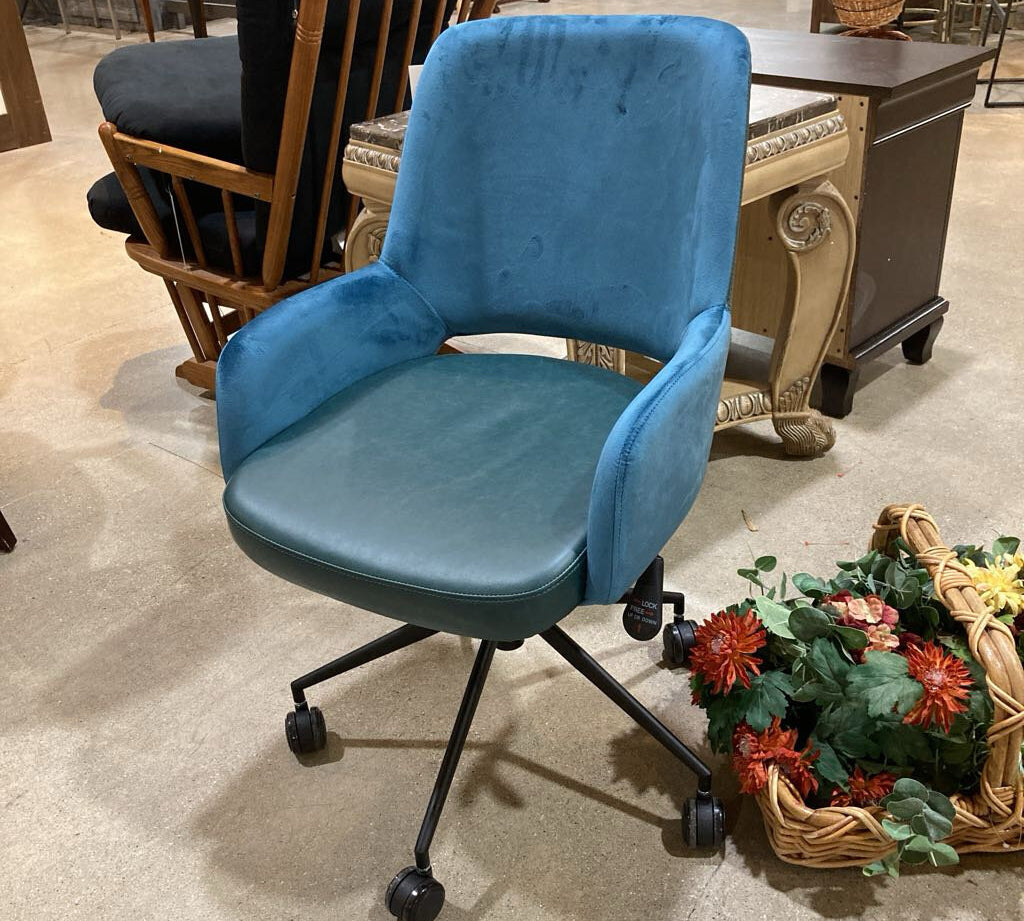West Elm Two-Toned Upholstered Tilt OFFICE CHAIRS 25.5w21d34h