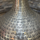 Lemont Hammered Textured Silver TABLE LAMP 10d23h