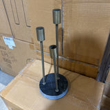 Bloomhome Fleur Iron Marble Candle Stand-Black Base ACCESSORIES
