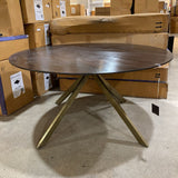 Carter Wooden Iron Round DINING TABLE 60d30h