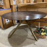 Carter Wooden Iron Round DINING TABLE 60d30h