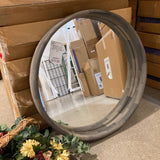 Luca Wooden Round Mirror MIRRORS Gray Barn 32d