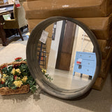 Luca Wooden Round Mirror MIRRORS Gray Barn 32d