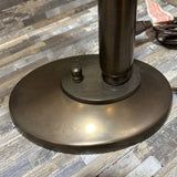Industrial Library Lamp w/ Glass Shade TABLE LAMP 8w6d23.5h