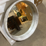 Luca Wooden Round Mirror MIRRORS Antique White 32d