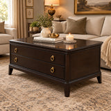 Traditional Mahogany 2-Drawer COFFEE/COCKTAIL TABLE 50w30d20h