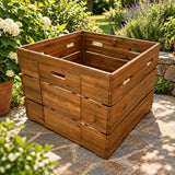 Modern Square Firepit Base OUTDOOR 31w31d25h