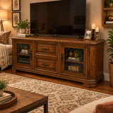 Walter E. Smithe Traditional Solid Wood 2-Drawer MEDIA CONSOLE 68w28d27h
