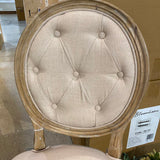 Safavieh Holloway Tufted Oval DINING CHAIRS Beige/Rustic Oak 20w24d39h