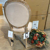 Safavieh Holloway Tufted Oval DINING CHAIRS Beige/Rustic Oak 20w24d39h