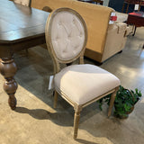 Safavieh Holloway Tufted Oval DINING CHAIRS Beige/Rustic Oak 20w24d39h