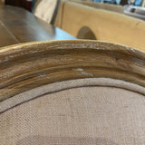 Safavieh Holloway Tufted Oval DINING CHAIRS Beige/Rustic Oak 20w24d39h