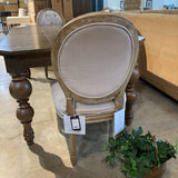 Safavieh Holloway Tufted Oval DINING CHAIRS Beige/Rustic Oak 20w24d39h