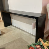 Mobile Wood Waterfall Console CONSOLE TABLE Black 66w14d29h