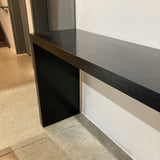 Mobile Wood Waterfall Console CONSOLE TABLE Black 66w14d29h