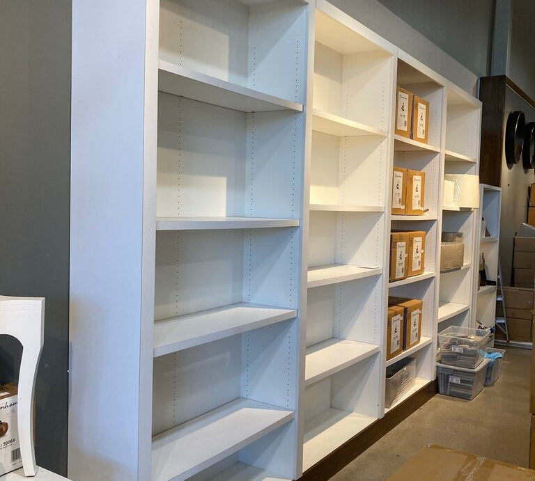 Commercial Grade Display Shelf FURNITURE White 216w18d118h