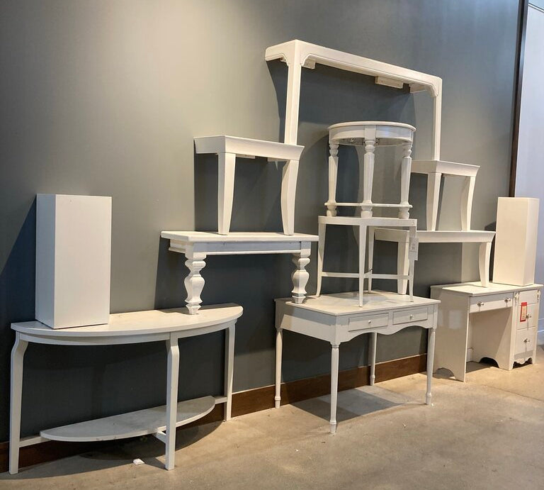 12pc Set Custom Display Tables FURNITURE White