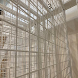 Commercial Grade Metal Grid Partition FURNITURE White