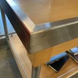 Tiered Industrial Metal & Wood Display Case FURNITURE 60w32d43h