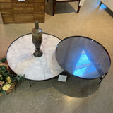 Pianca 2pc Set Italian Abaco Low Nesting COFFEE/COCKTAIL TABLE 45d12h