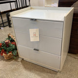 Caracole Expressions 3-Drawer NIGHTSTAND Ash Taupe 26w18d28h