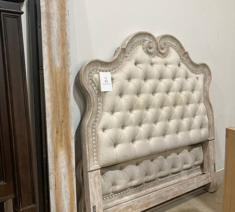 Ornate Button Tufted Queen Bed BEDS
