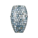 Capri High 1-Light Handcrafted Capiz Shell Design in Satin Nickel LIGHTING 8"