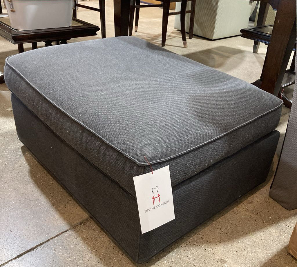 Upholstered Fabric Storage Ottoman OTTOMANS Gray 35w26d16h