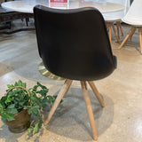 Taka Side Chair DINING CHAIRS Black 19w17d32h