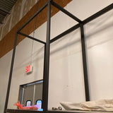 Commercial Grade Tiered Industrial Metal & Glass Display FURNITURE 172w30d120h
