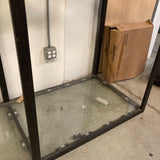 Commercial Grade Tiered Industrial Metal & Glass Display FURNITURE 172w30d120h