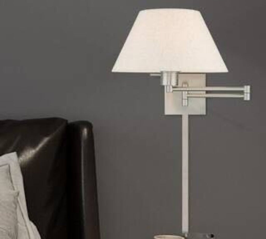 Atwood 1-Light Brushed Nickel Swing Arm Sconce LIGHTING 13d12h