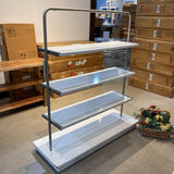 Tiered Mobile Metal & Wood Display FURNITURE 54w20d61h