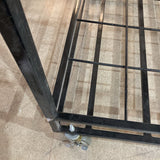 Industrial Rolling Rug Rack FURNITURE 47Wx43H