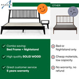 Kaylin Solid Wood Bed Frame