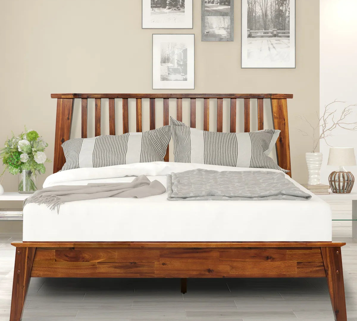 Kaylin Solid Wood Bed Frame