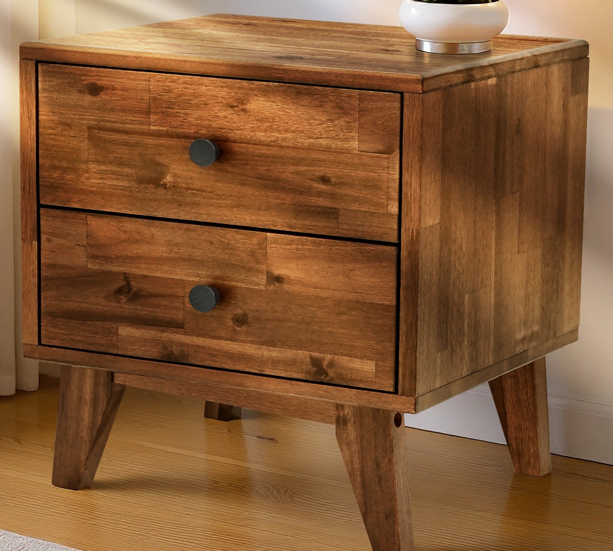Silvia Solid Wood Nightstand