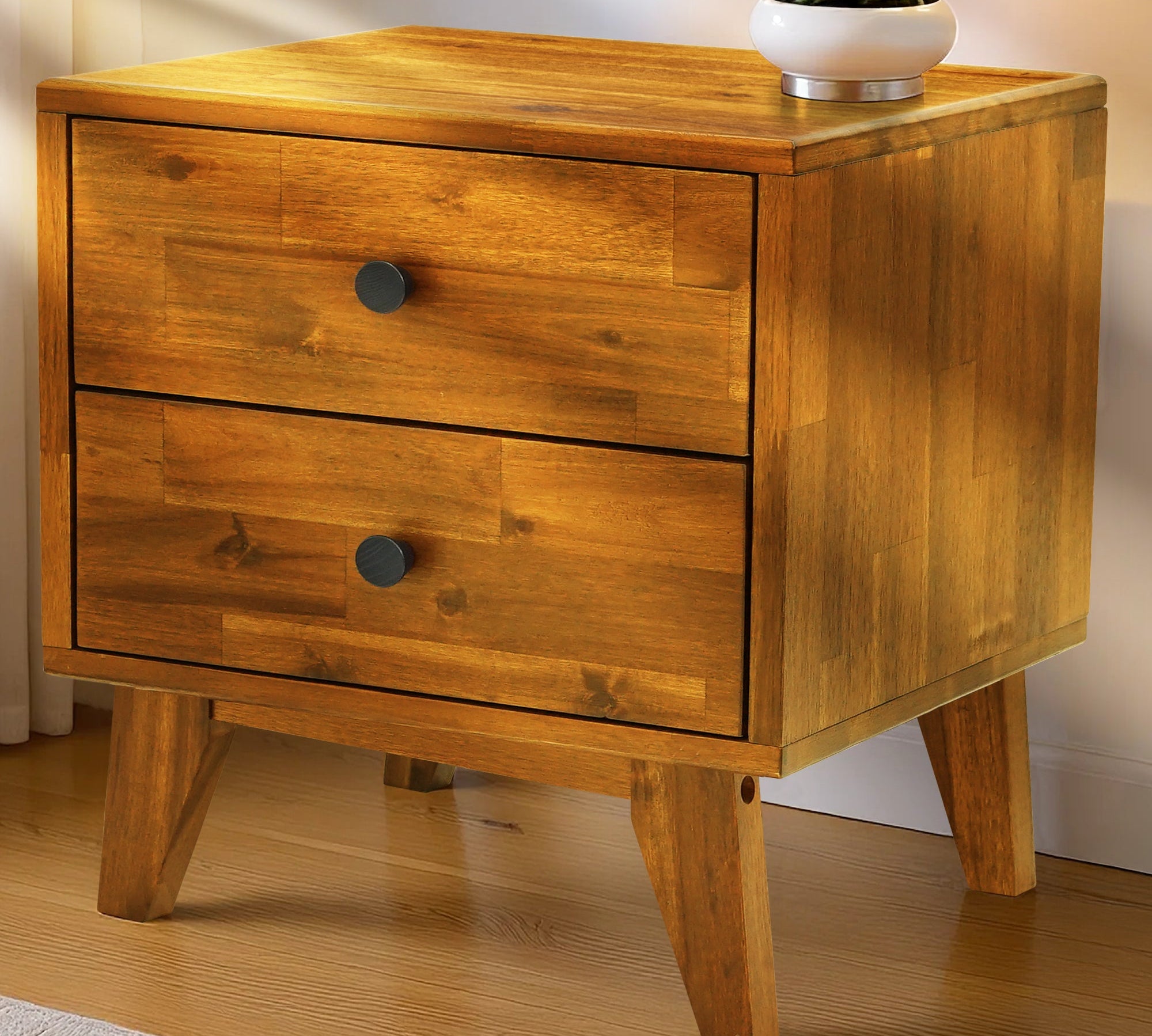 Silvia Solid Wood Nightstand