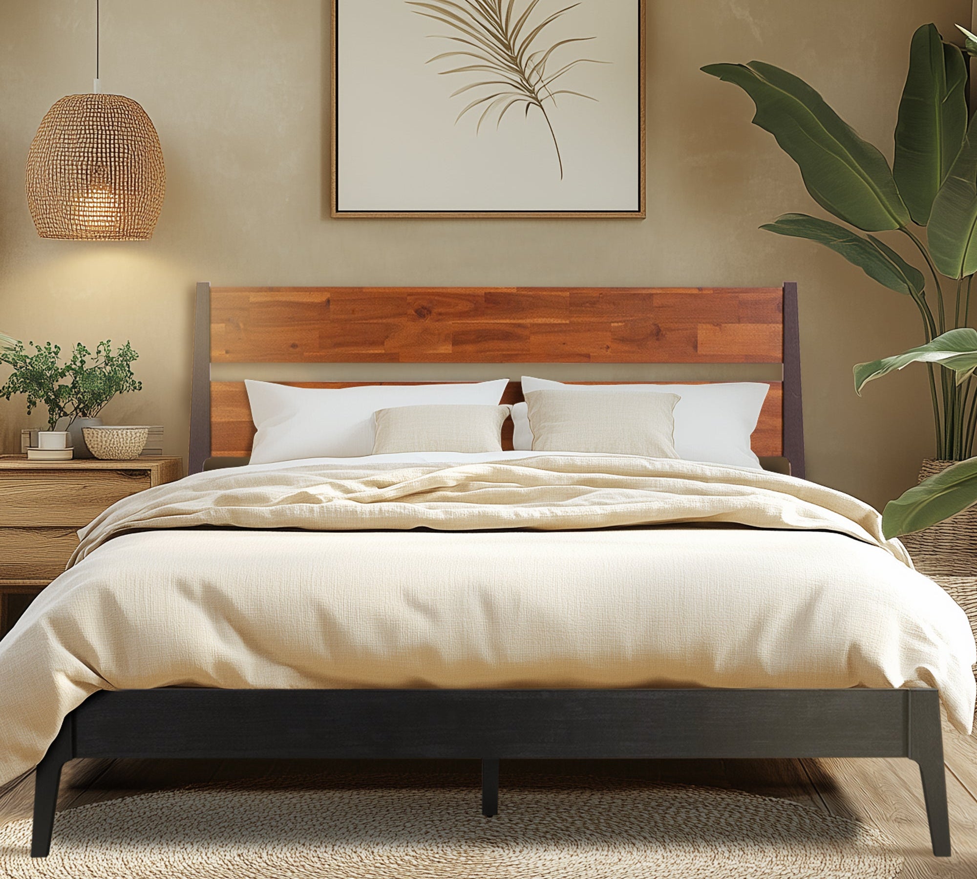 Callisto Solid Wood Bed Frame