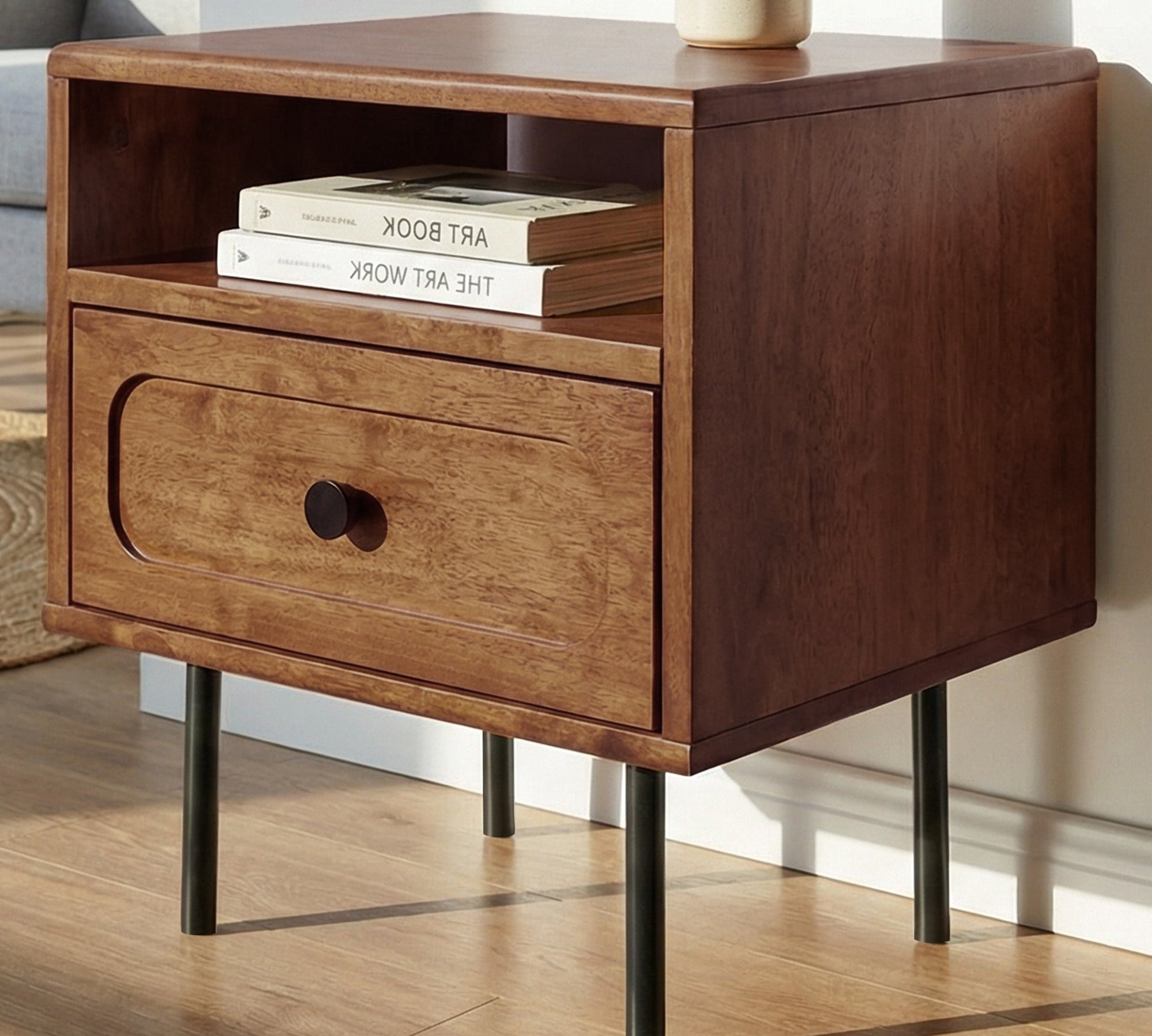 Savana Solid Wood Single-Drawer Nightstand