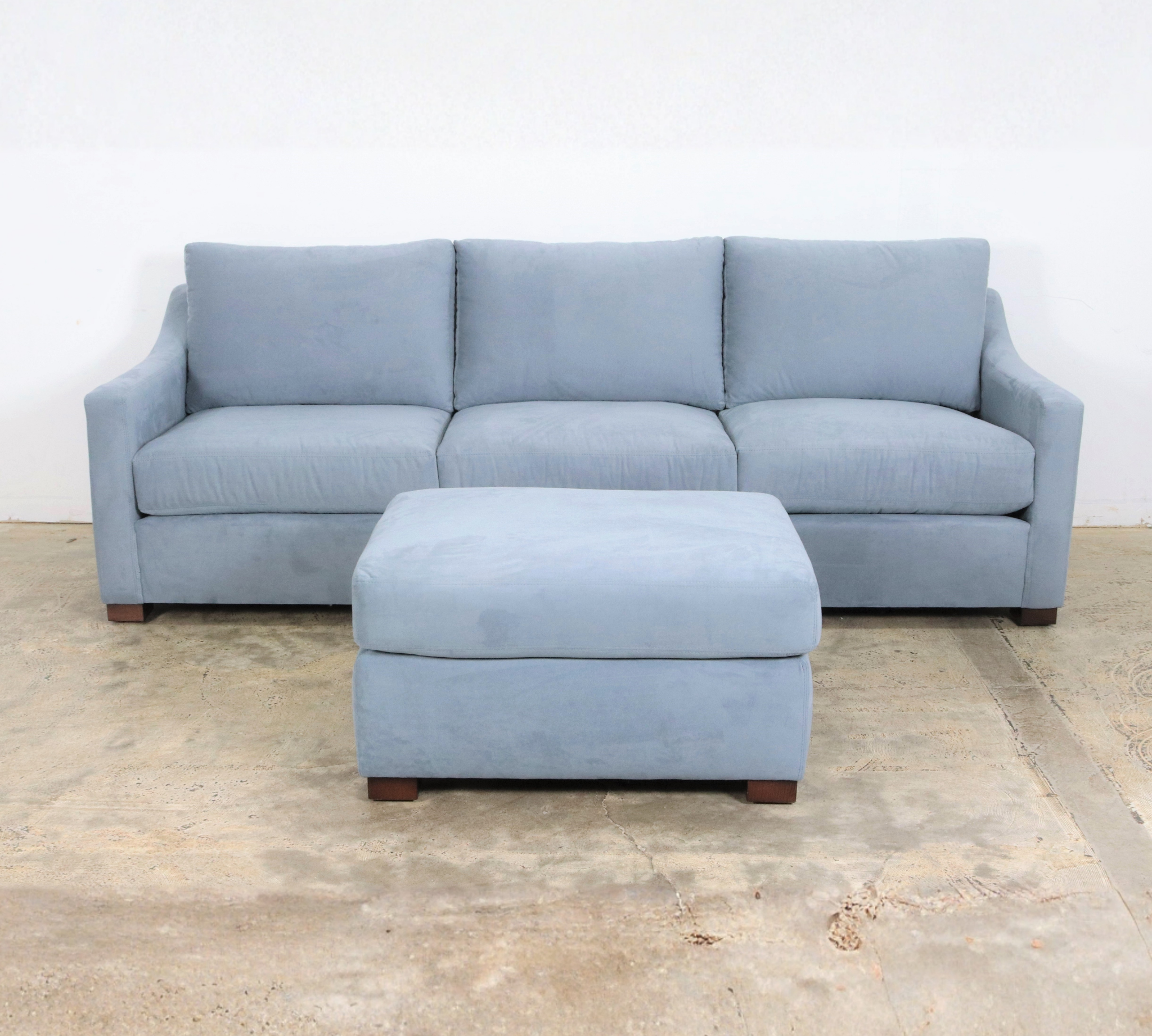 Modern Slope Arm Sofa & Ottoman