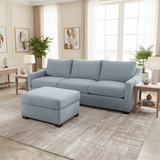 Modern Slope Arm Sofa & Ottoman