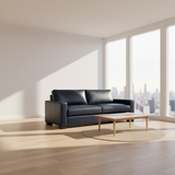 Monroe Sofa in Deep Blue Leather
